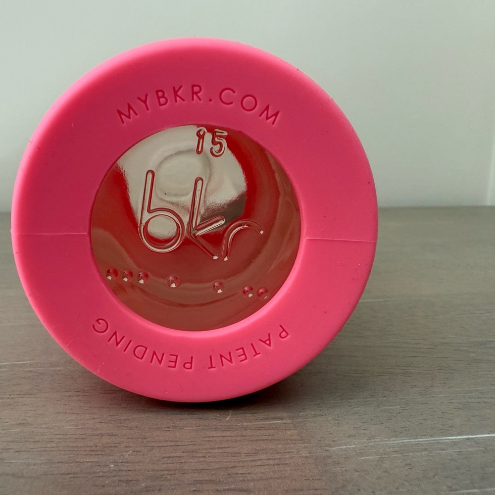 bkr Hot Pink Silicone Glass Water Bottle - Picture 3 of 3